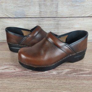 Dansko Women's EUR 36 US 5.5-6 Leather Mule Clogs Slip On Nurse Comfort Shoes